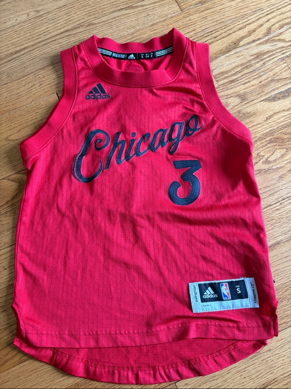 adidas Red Chicago Bulls Dwyane Wade #3 jersey